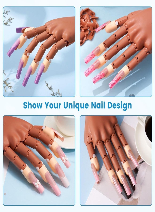 Wilfniee Magnetic Practice Hand for Acrylic Nails: Flexible Fake Nail Training Hand Practice - Manicure Hand Practice Kit for Beginners - Image 4